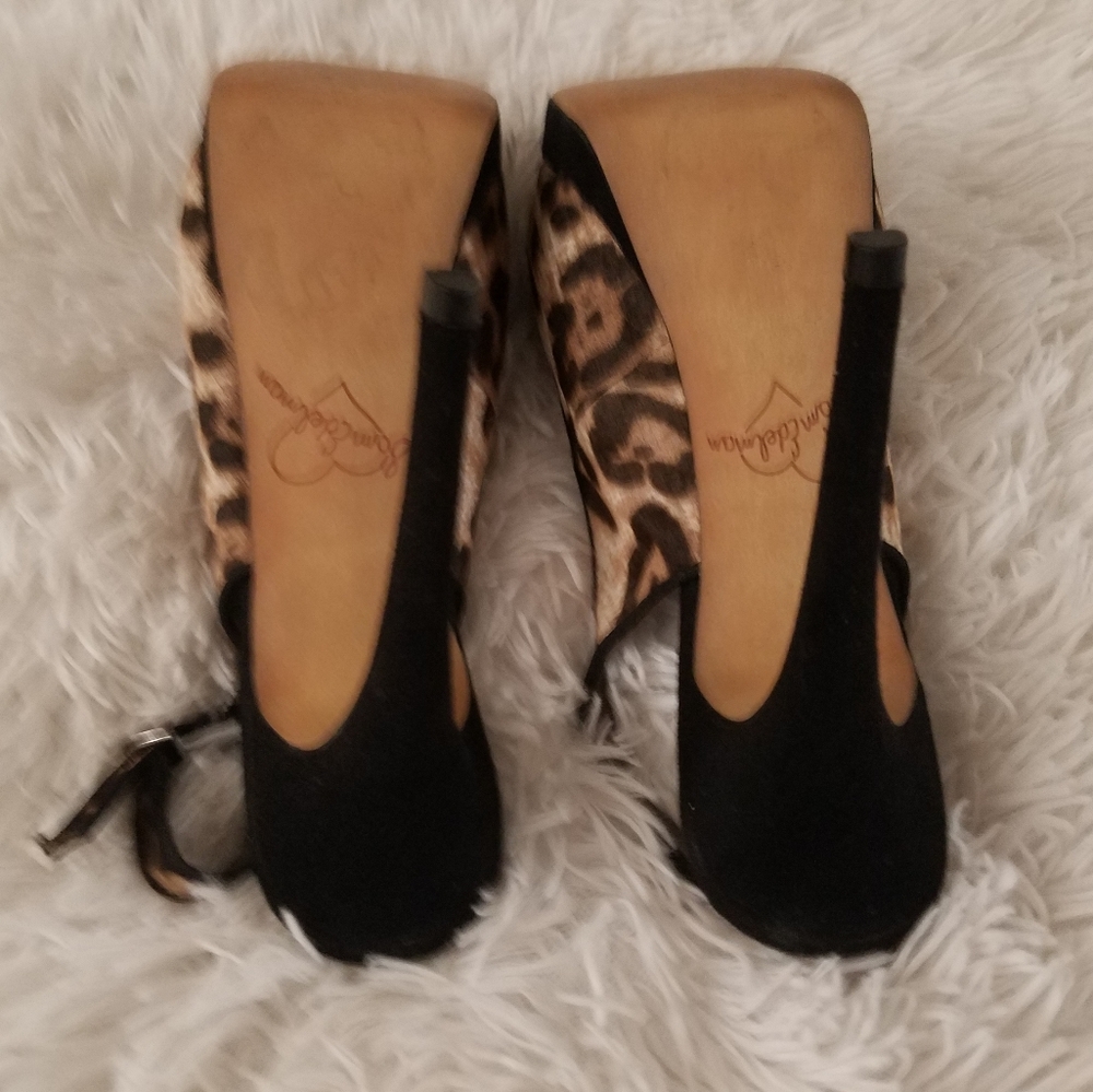 Sam Edelman Leopard Open Toe Slingbacks - Picture 5 of 15